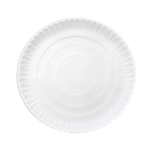 Papierové taniere hlboké priemer 34 cm - biele (50 ks)