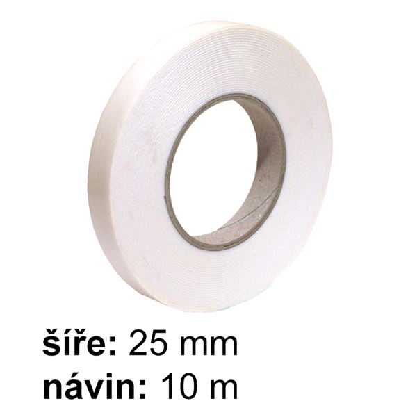 Montážna obojstranná lepiaca páska šírky 25 mm