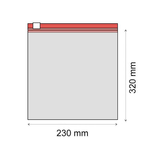 RZ vrecko s jazdcom LDPE 230 x 320 mm (50 ks/bal) - 70 um
