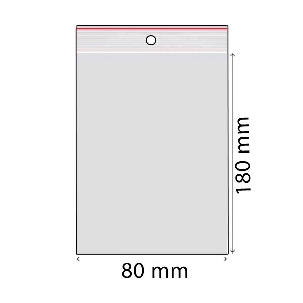 Zip sáčky LDPE 80 x 180 mm (100 ks)