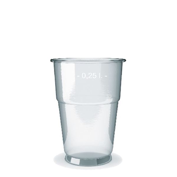Téglik priehľadný 0,25 l PP,  (50 ks)