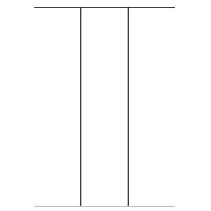 Samolepiace biele etikety 70 x 297 mm, A4 (100 ks)