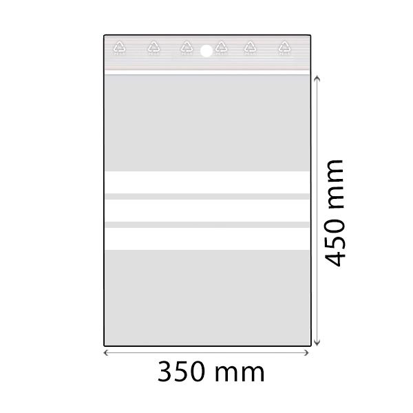 RZ sáček popisovatelný LDPE 350 x 450 mm 50 mic (100 ks)