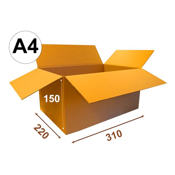 Krabica papierová klopová A4 3VVL 310 x 220 x 150 mm
