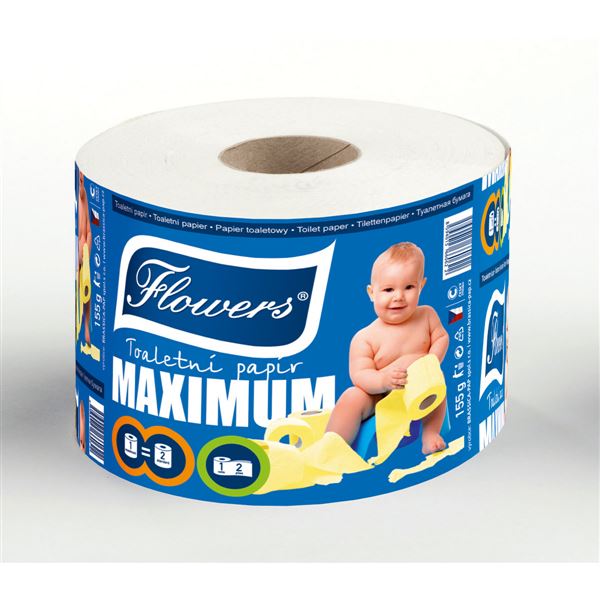 Toaletní papír Flowers Maximum solo, dvouvrstvý, 145 g