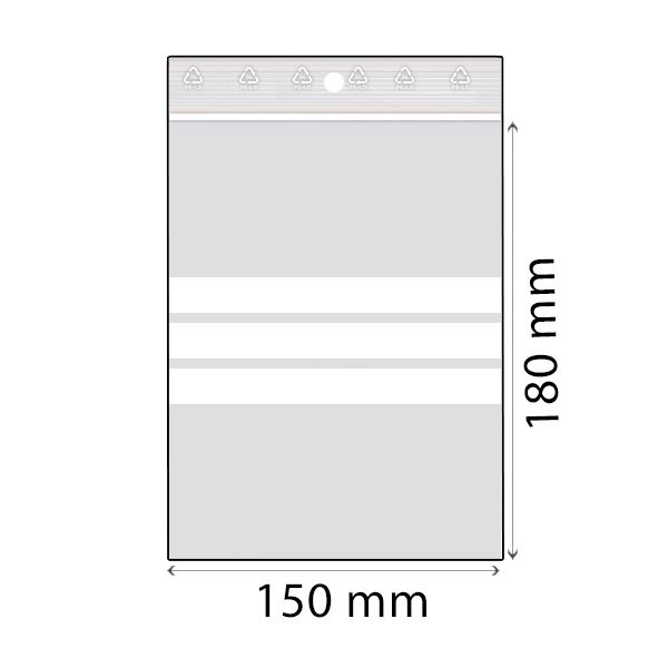 RZ sáček popisovatelný LDPE 150 x 180 mm 50 mic (100 ks)