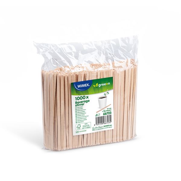 Miešadlo na kávu z dreva 14 cm (1000 ks)