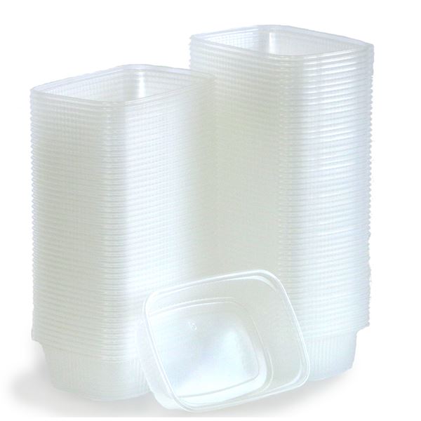 Miska hranatá priehľadná 125ml PP (100 ks)