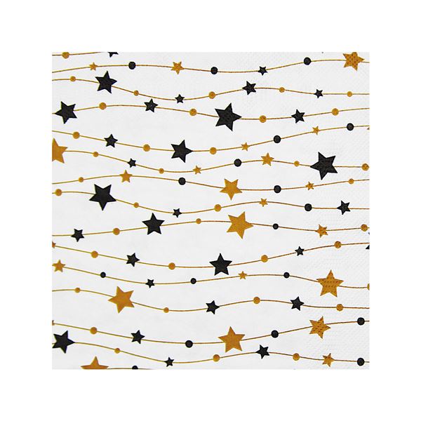 Obrúsky 3-vrstvové, 33 x 33 cm (20 ks) - hviezdičky
