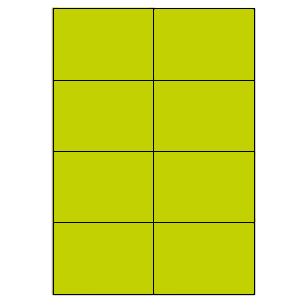 Samolepicí etikety 105 x 74mm, A4 (100 ks) reflexní zelená