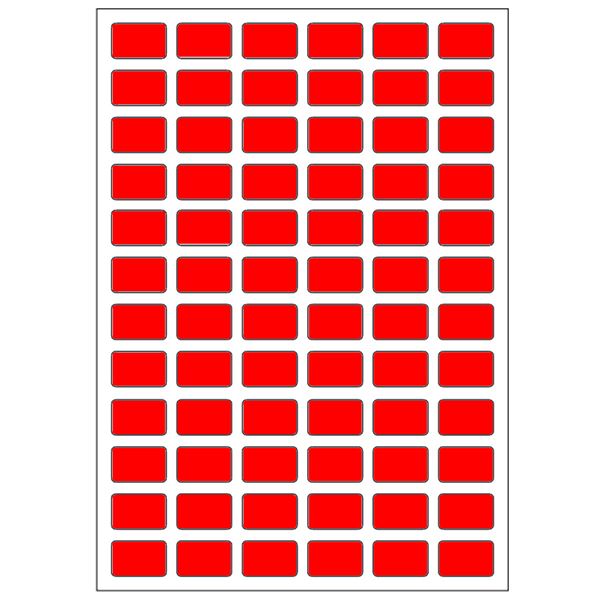 Samolepiace etikety 14 x 9 mm, A6 (10 ks) reflexné červené