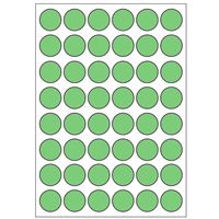 Samolepiace etikety priemer 15 mm, A6 (10 ks) zelené