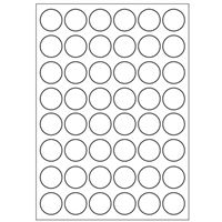 Samolepicí bílé etikety průměr 15 mm, A6 (15 ks)