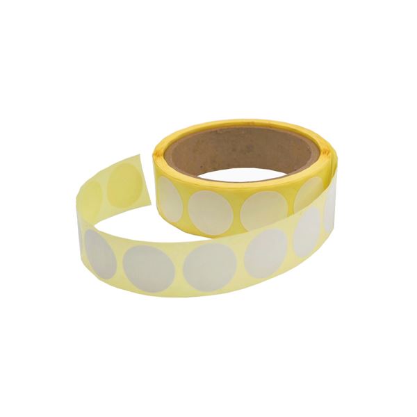 Samolepiace kolieska 25 mm, biela (500 ks)