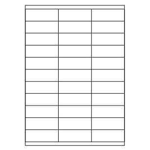 Samolepiace biele etikety 70 x 25,4mm, A4 (100 ks)