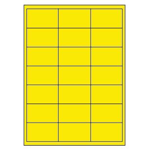 Samolepiace etikety 66 x 40 mm, A4 (100 ks) reflexné žlté