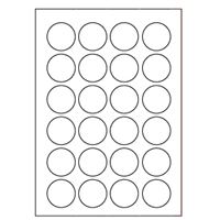 Samolepiace biele etikety, priemer 40 mm, A4 (100 ks)