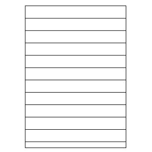 Samolepiace biele etikety 210 x 25,5mm, A4 (100 ks)