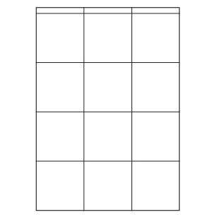 Samolepiace biele etikety 70 x 72mm, A4 (100 ks)