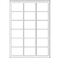 Samolepiace biele etikety 63,5 x 46,6 mm, A4 (1000 ks)