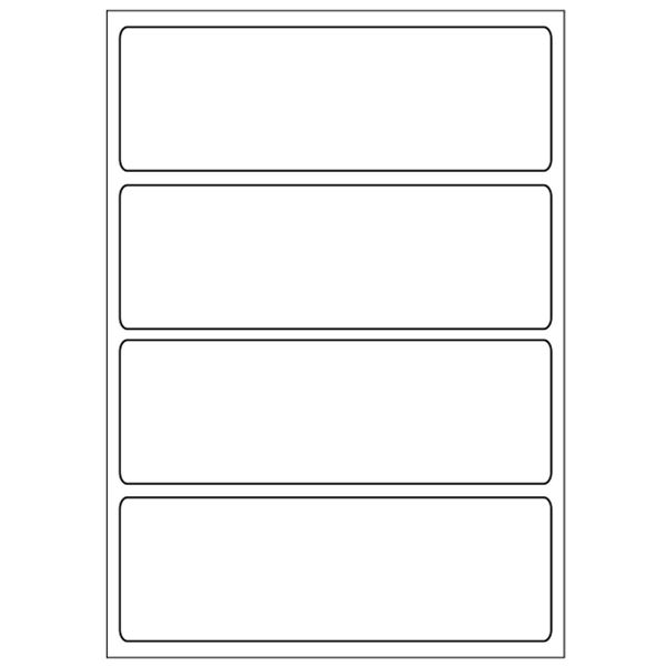 Samolepiace  biele etikety elipsa 99 x 33  mm, A6 (15 ks)
