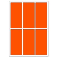Samolepiace etikety 31 x 69 mm, A6 (10 ks) reflexné oranžové
