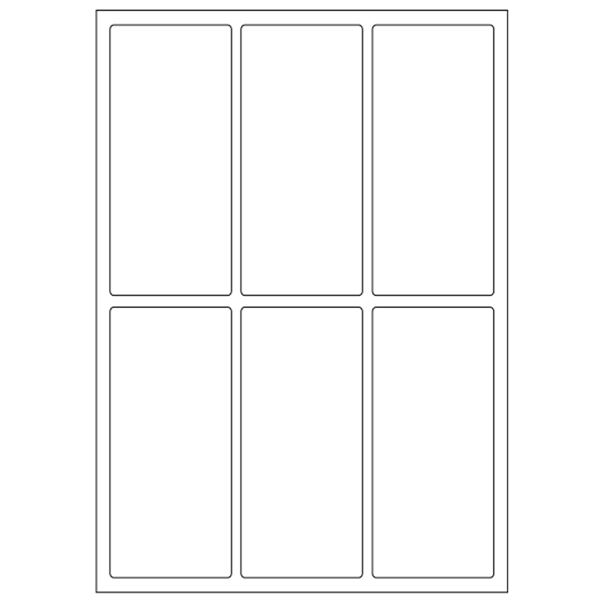 Samolepiace biele etikety 31 x 69 mm, A6 (15 ks)