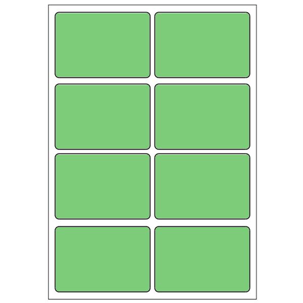 Samolepiace etikety 48 x 33 mm, A6 (10 ks) zelené