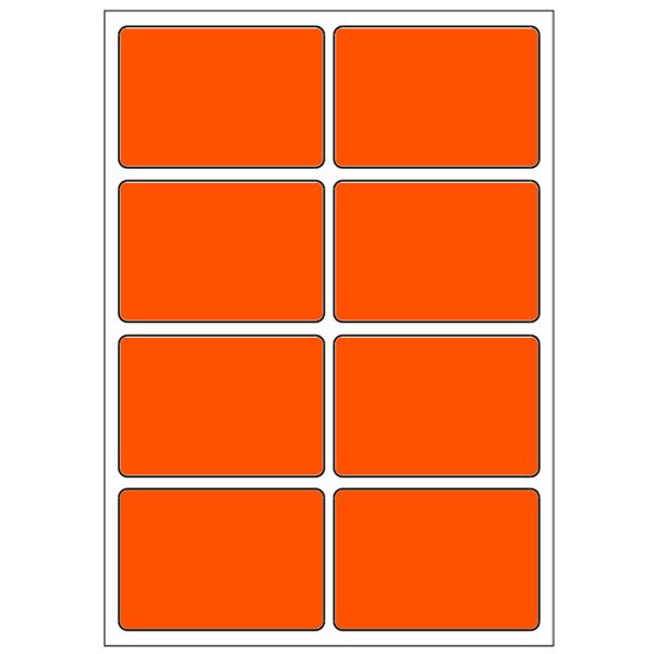 Samolepiace etikety 48 x 33 mm, A6 (10 ks) reflexné oranžové