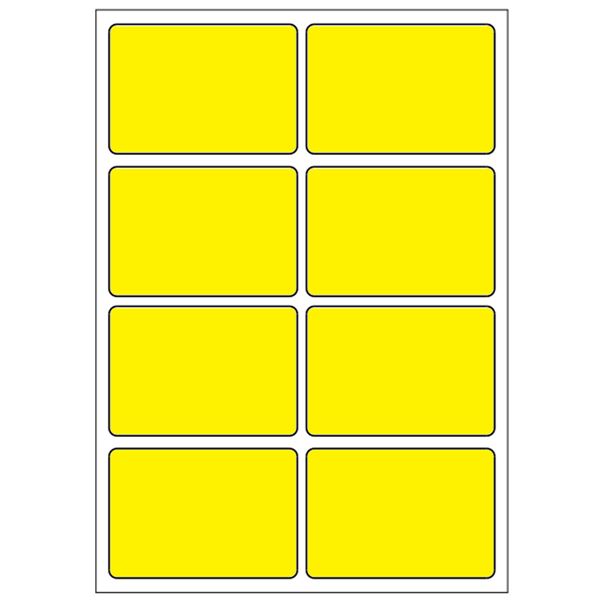 Samolepiace etikety 48 x 33 mm, A6 (10 ks) reflexné žlté
