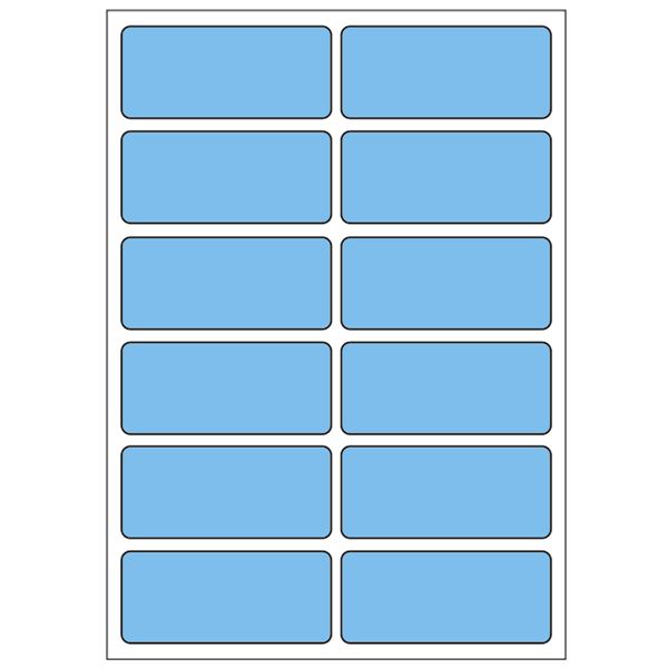 Samolepiace etikety 48 x 21 mm, A6 (10 ks) modré