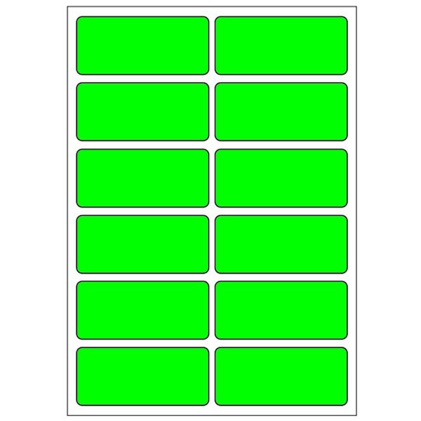 Samolepiace etikety 48 x 21 mm, A6 (10 ks) reflexné zelené