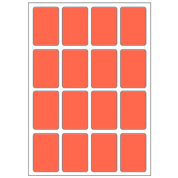 Samolepaice etikety 22 x 33 mm, A6 (10 ks) červené