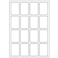 Samolepiace biele etikety 22 x 33 mm, A6 (15 ks)