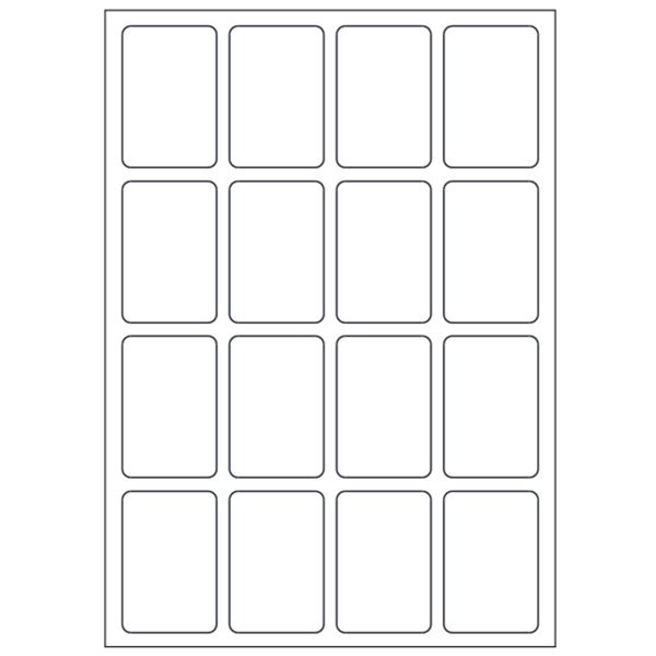 Samolepiace biele etikety 22 x 33 mm, A6 (15 ks)