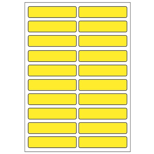 Samolepiace etikety 48 x 11 mm, A6 (10 ks) žlté