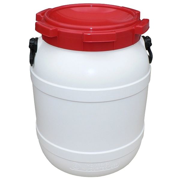 Plastový sud Curtec 54 l -  bielo-červený