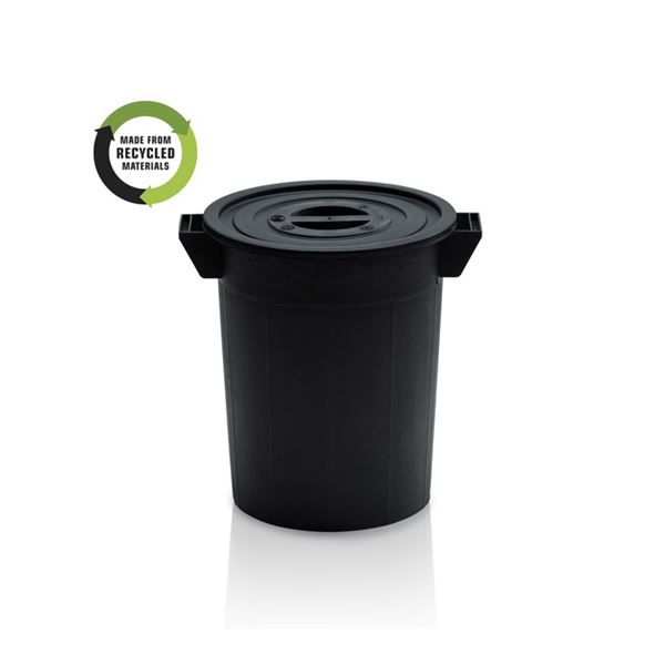 Plastová nádoba 50 l - čierny regranulát