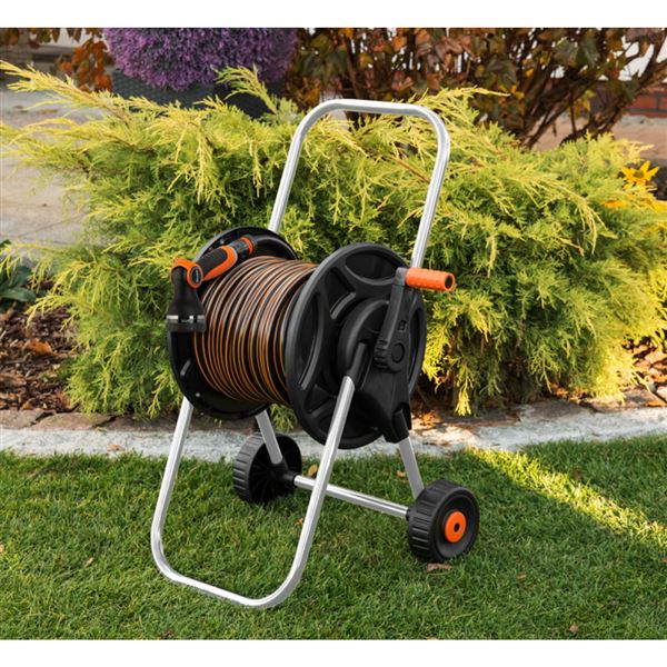 Pojazdný vozík BLACK LINE s 1/2" 20 m hadicou, pištoľou a konektormi