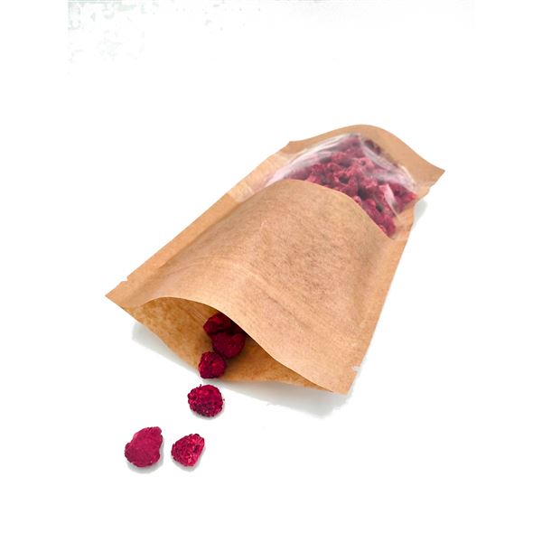 Vrecko DOYPACK s okienkom 1000 ml - hnedý kraft