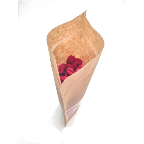 Vrecko DOYPACK s okienkom 500 ml - hnedý kraft