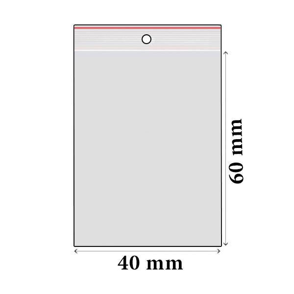 ZIP vrecká LDPE 40 x 60 mm (100 ks) - 40 um