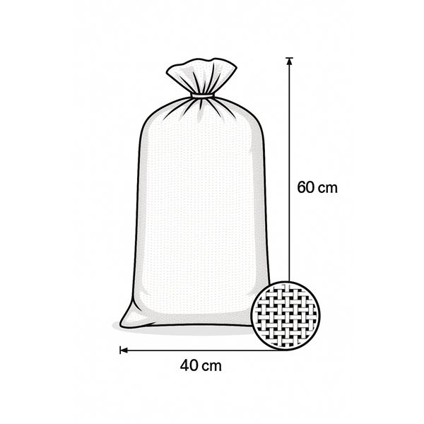 Tkané vrece PP 40 x 60 cm - biele