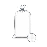 Tkané vrece PP 50 x 80 cm - biele