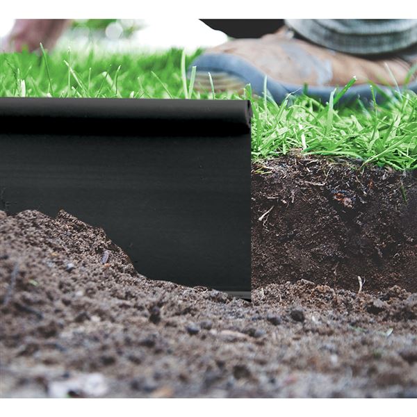 Zahradná obruba plastová 18 m x 12,5 cm - čierna